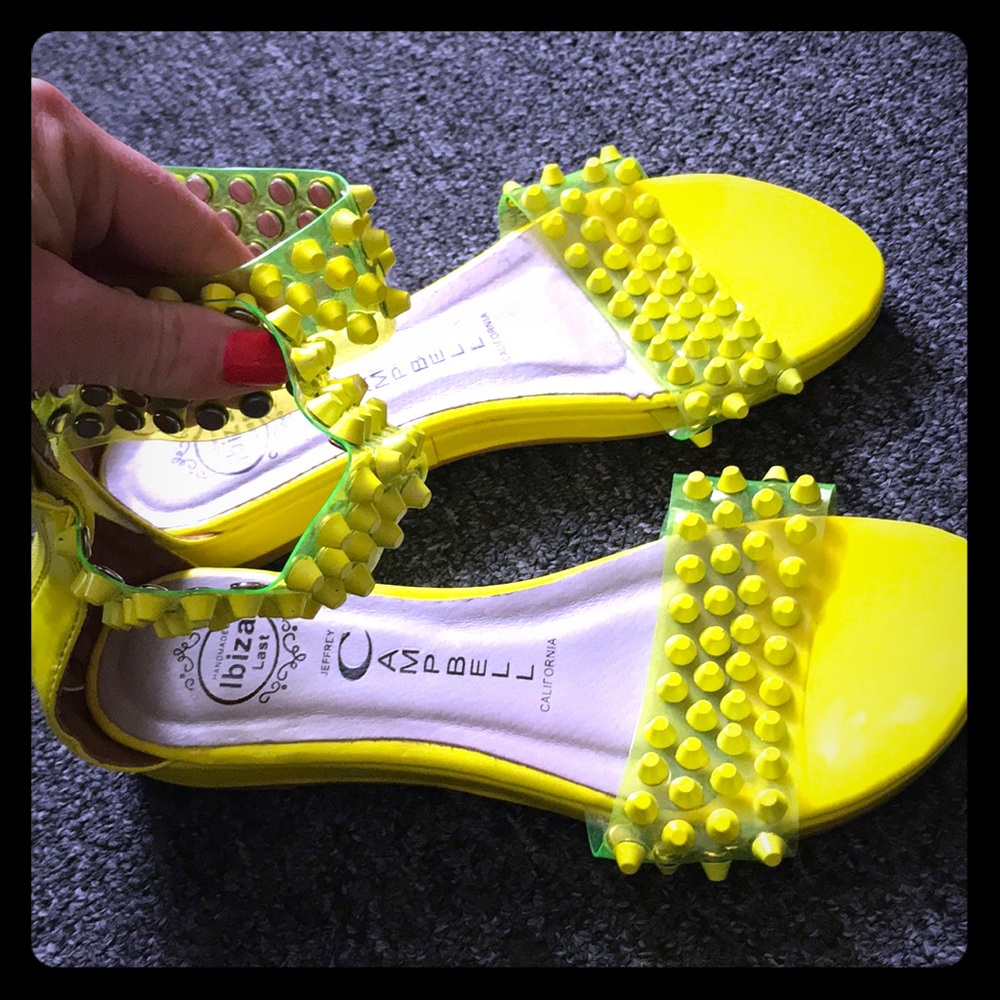 Jeffrey Campbell ankle strap sandals studded